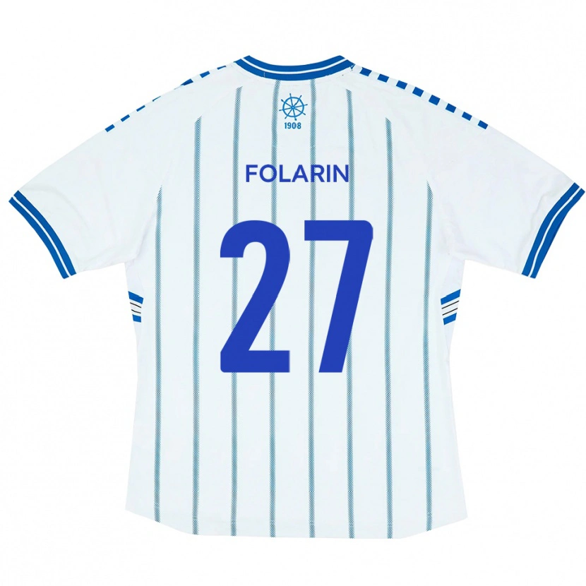 Danxen Dames Sam Folarin #27 Wit Blauw Thuisshirt Thuistenue 2025/26 T-Shirt België