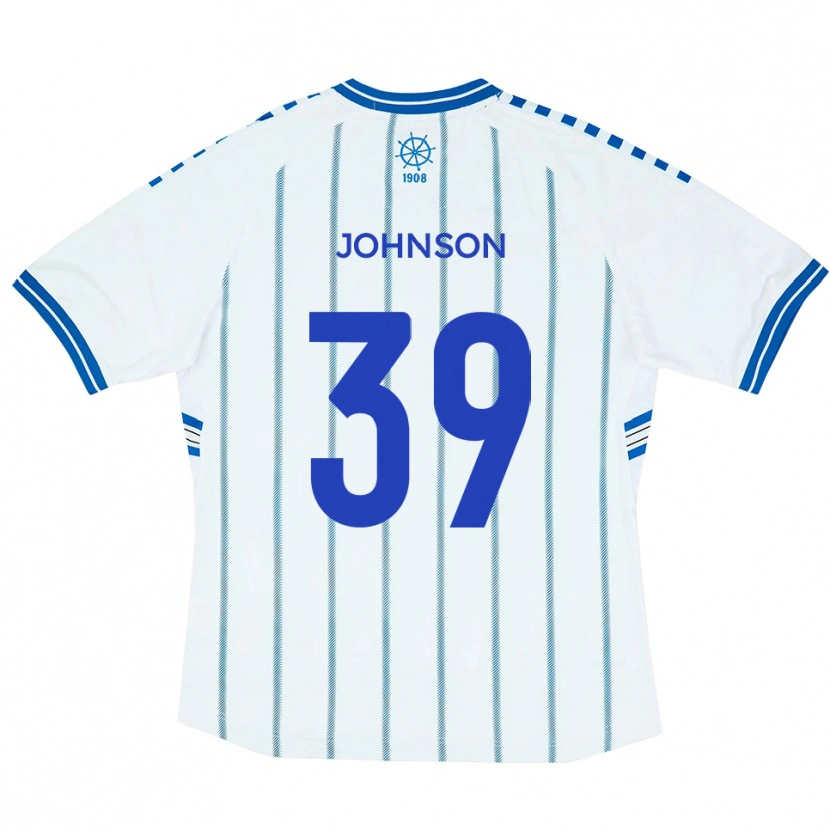 Danxen Dames Danny Johnson #39 Wit Blauw Thuisshirt Thuistenue 2025/26 T-Shirt België