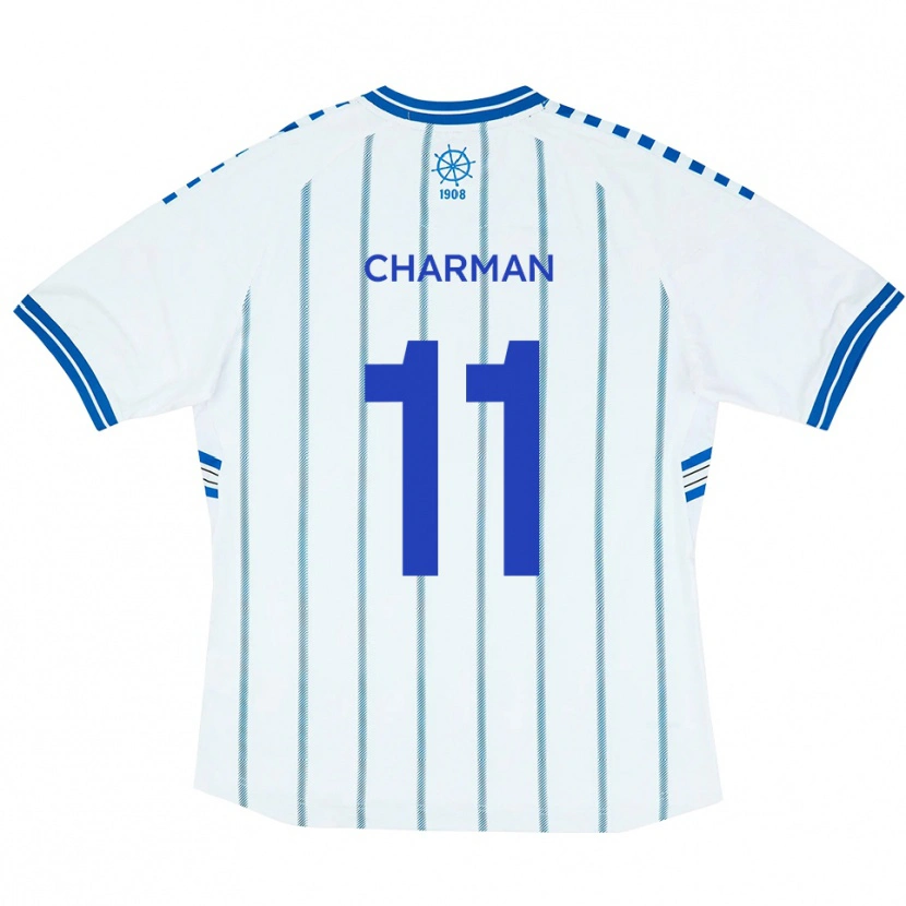 Danxen Dames Luke Charman #11 Wit Blauw Thuisshirt Thuistenue 2025/26 T-Shirt België