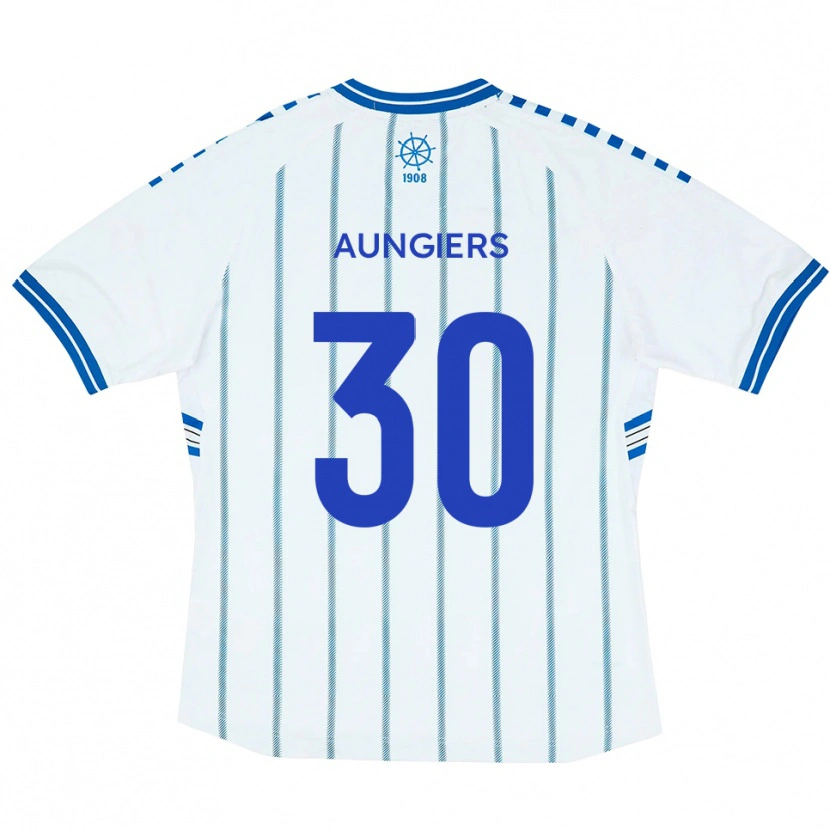 Danxen Dames Joe Aungiers #30 Wit Blauw Thuisshirt Thuistenue 2025/26 T-Shirt België