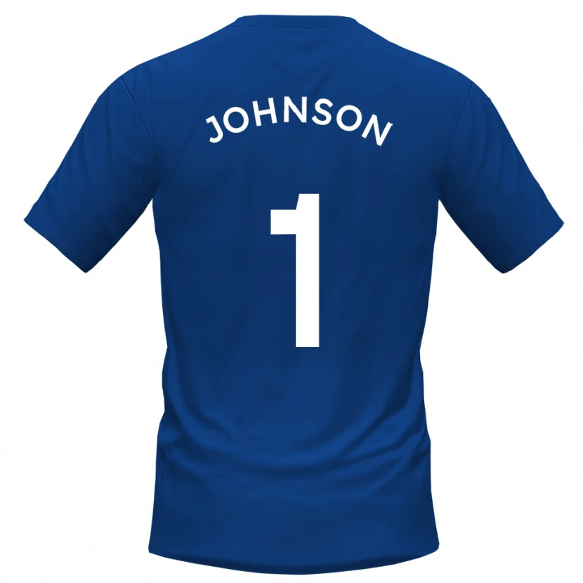 Danxen Dames Sam Johnson #1 Blauw Wit Thuisshirt Thuistenue 2025/26 T-Shirt België