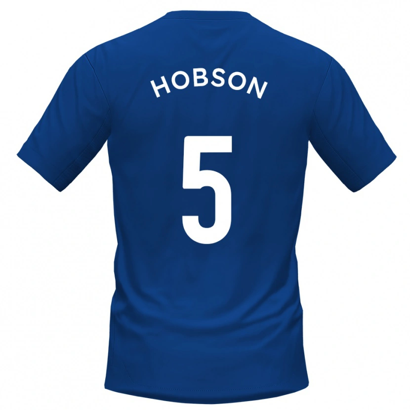 Danxen Dames Shaun Hobson #5 Blauw Wit Thuisshirt Thuistenue 2025/26 T-Shirt België