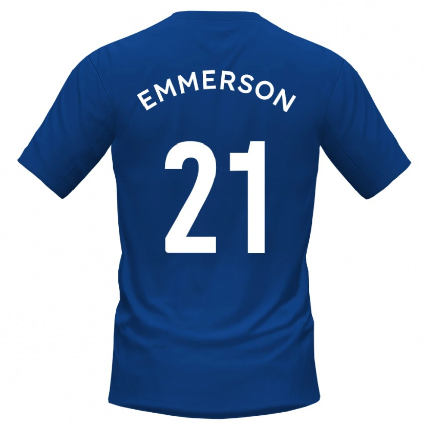 Danxen Dames Zak Emmerson #21 Blauw Wit Thuisshirt Thuistenue 2025/26 T-Shirt België