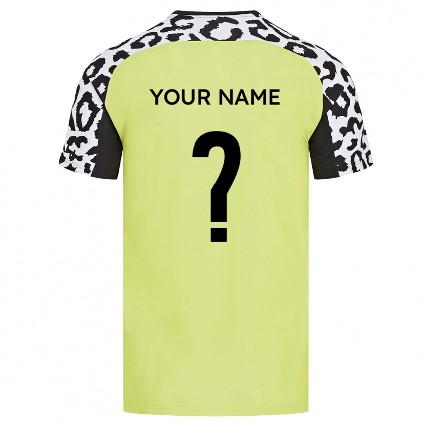 Danxen Dames Uw Naam #0 Fluorescerend Geel Thuisshirt Thuistenue 2025/26 T-Shirt België