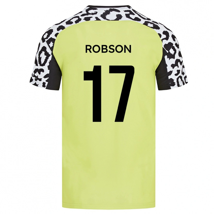 Danxen Dames Jamie Robson #17 Fluorescerend Geel Thuisshirt Thuistenue 2025/26 T-Shirt België