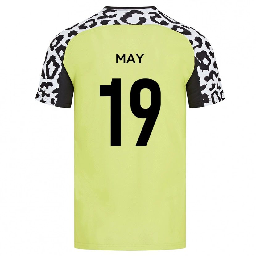 Danxen Dames Adam May #19 Fluorescerend Geel Thuisshirt Thuistenue 2025/26 T-Shirt België