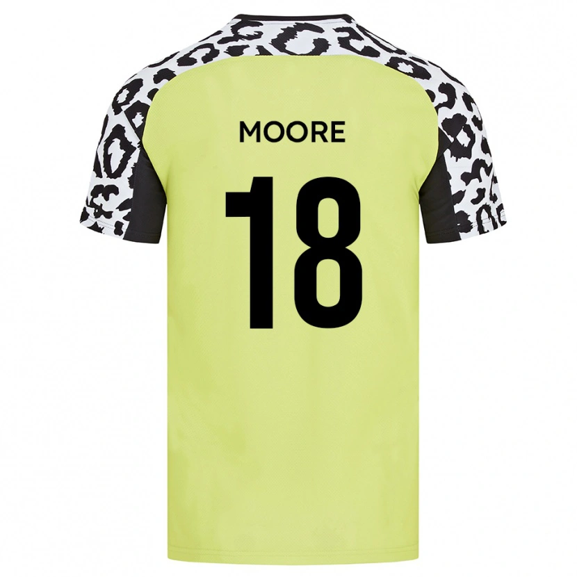 Danxen Dames Isaac Moore #18 Fluorescerend Geel Thuisshirt Thuistenue 2025/26 T-Shirt België
