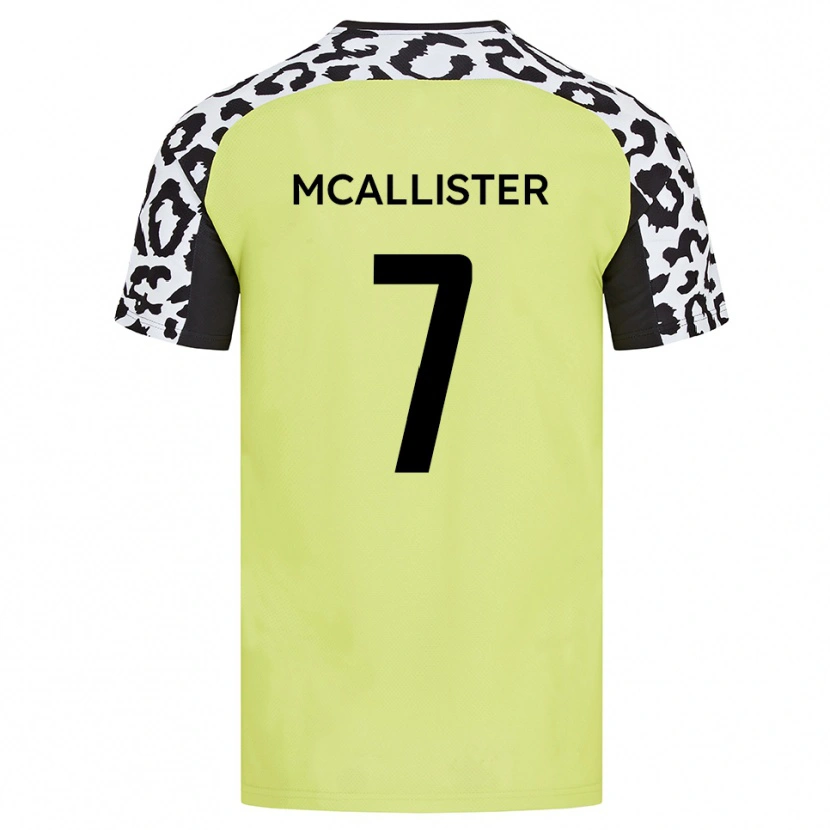 Danxen Dames Kyle Mcallister #7 Fluorescerend Geel Thuisshirt Thuistenue 2025/26 T-Shirt België