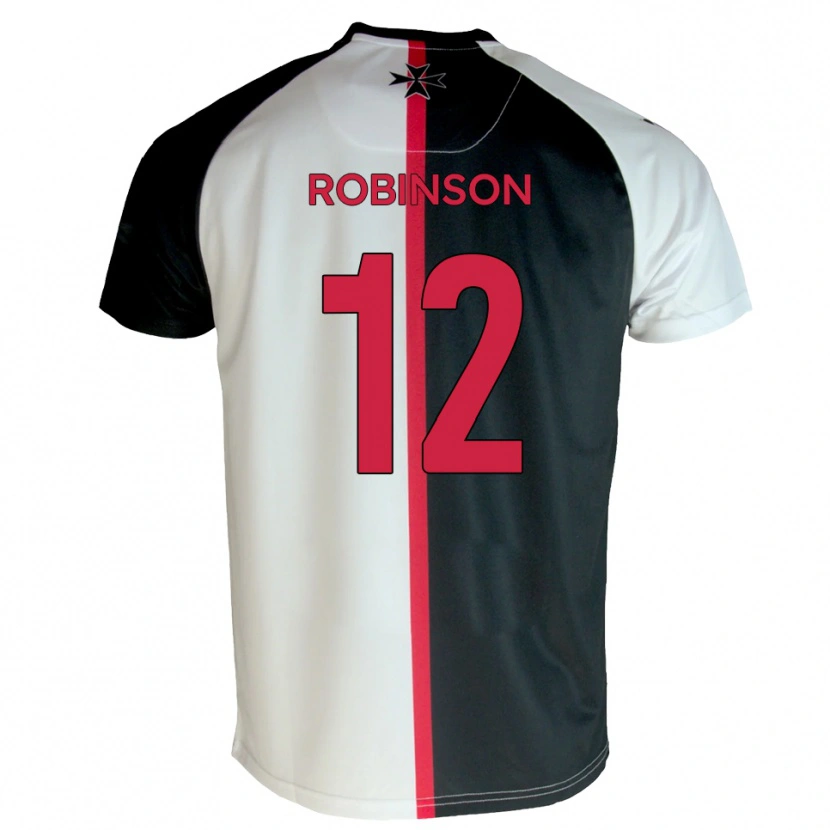 Danxen Dames Matt Robinson #12 Wit Zwart Thuisshirt Thuistenue 2025/26 T-Shirt België