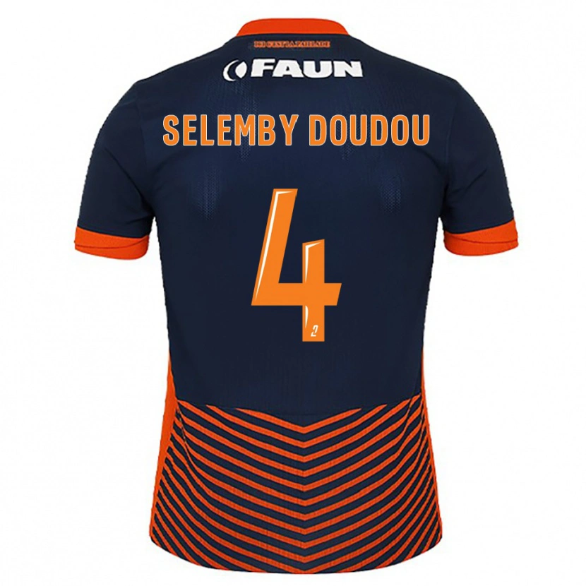 Danxen Dames Destin Selemby Doudou #4 Middernachtblauw Oranje Thuisshirt Thuistenue 2025/26 T-Shirt België