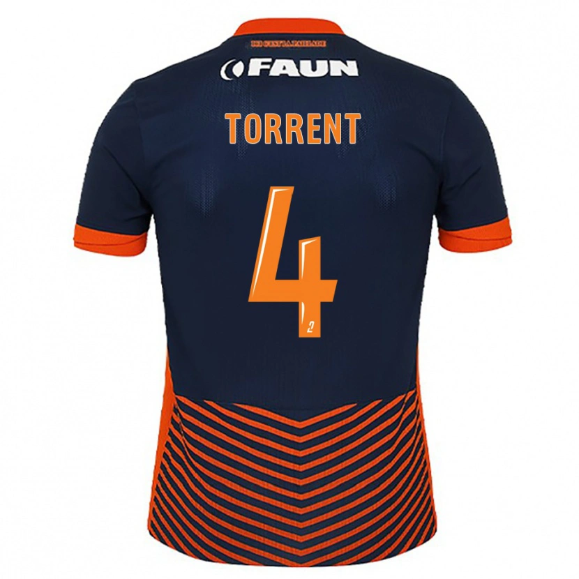 Danxen Dames Marion Torrent #4 Middernachtblauw Oranje Thuisshirt Thuistenue 2025/26 T-Shirt België