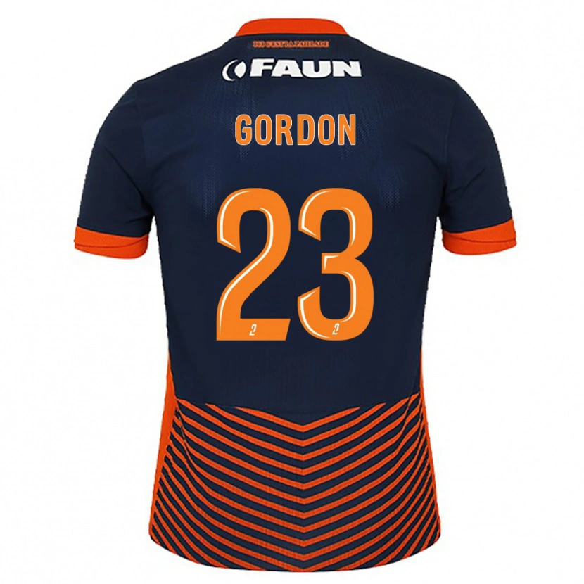Danxen Dames Sh'nia Gordon #23 Middernachtblauw Oranje Thuisshirt Thuistenue 2025/26 T-Shirt België