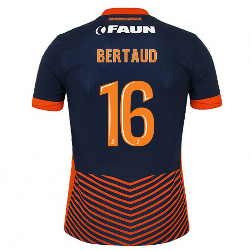Danxen Dames Dimitry Bertaud #16 Middernachtblauw Oranje Thuisshirt Thuistenue 2025/26 T-Shirt België