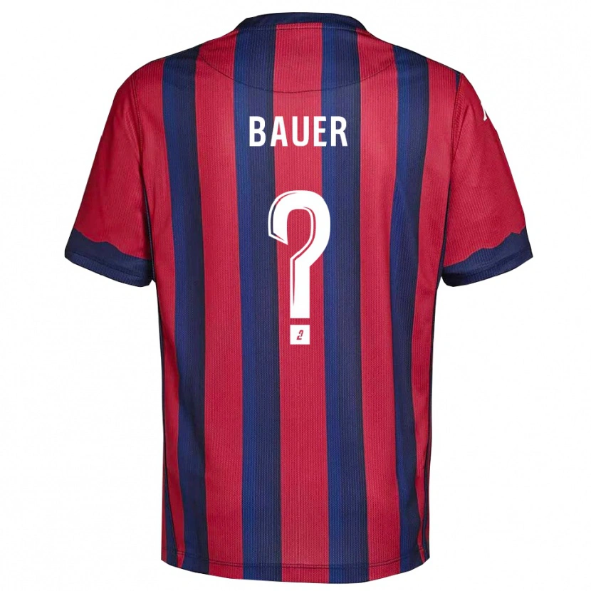 Danxen Dames Hugo Bauer #0 Bourgondisch Marine Thuisshirt Thuistenue 2025/26 T-Shirt België
