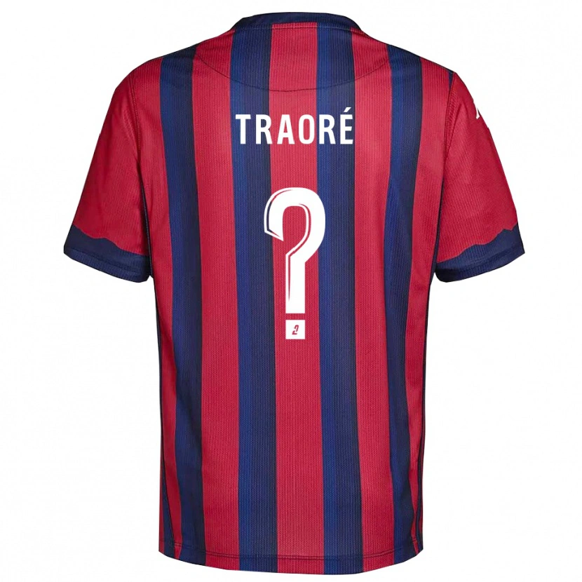 Danxen Dames Soumaela Traoré #0 Bourgondisch Marine Thuisshirt Thuistenue 2025/26 T-Shirt België