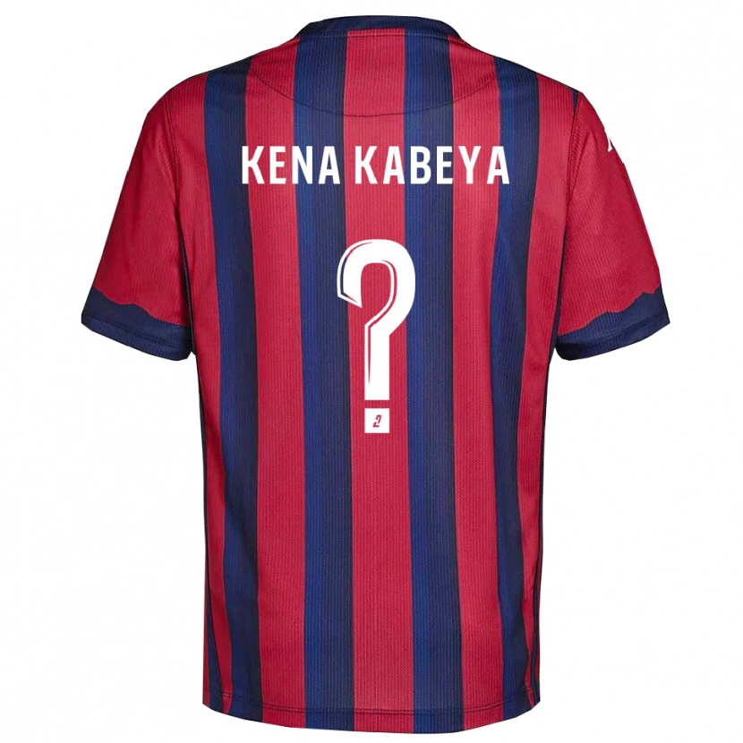Danxen Dames Ethan Kena Kabeya #0 Bourgondisch Marine Thuisshirt Thuistenue 2025/26 T-Shirt België
