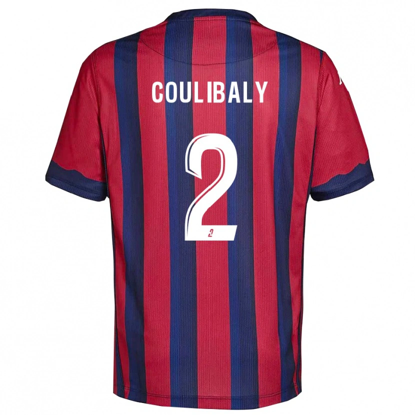 Danxen Dames Ibrahim Coulibaly #2 Bourgondisch Marine Thuisshirt Thuistenue 2025/26 T-Shirt België