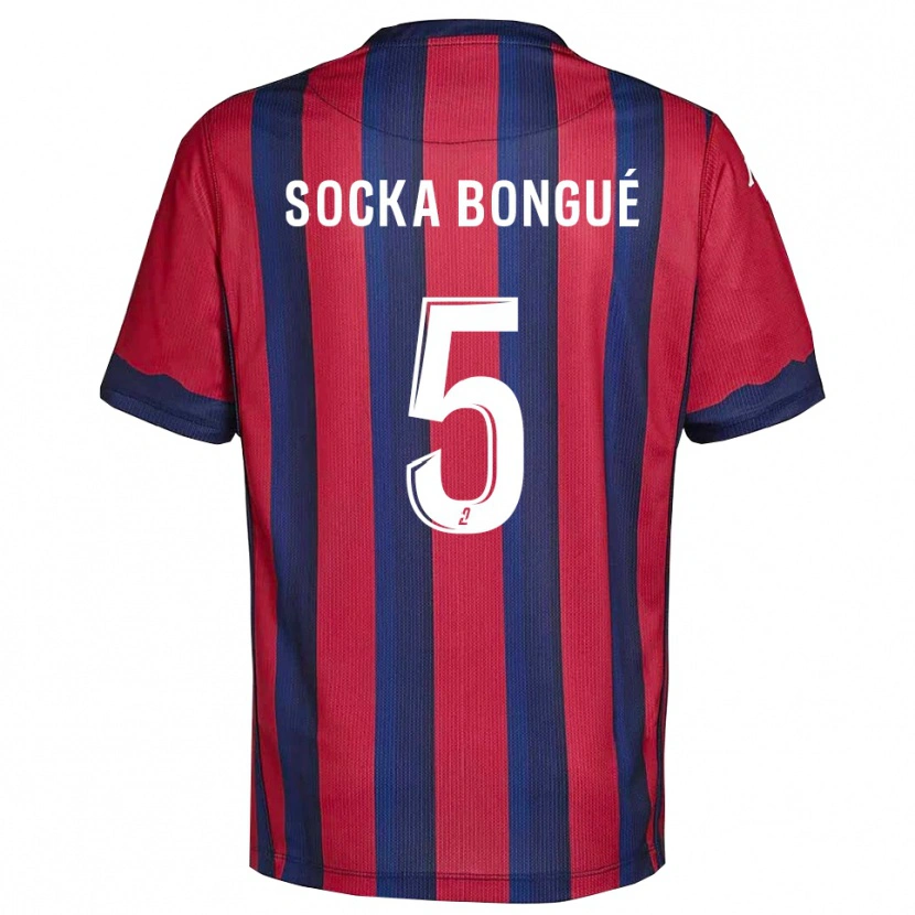 Danxen Dames Loïc Socka Bongué #5 Bourgondisch Marine Thuisshirt Thuistenue 2025/26 T-Shirt België