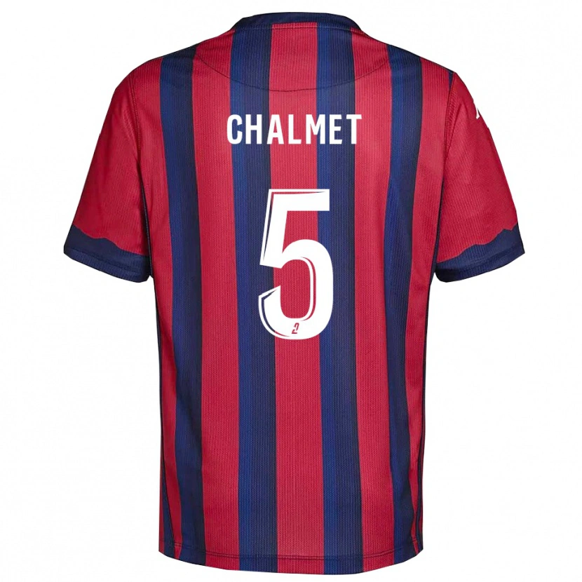 Danxen Dames Mélanie Chalmet #5 Bourgondisch Marine Thuisshirt Thuistenue 2025/26 T-Shirt België