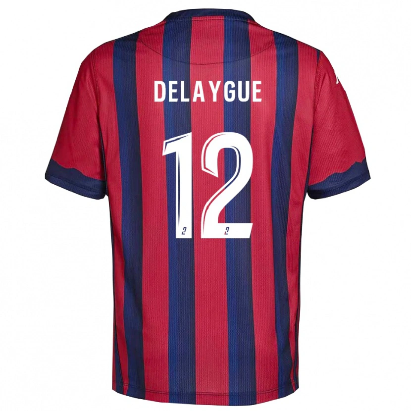 Danxen Dames Lorenzo Delaygue #12 Bourgondisch Marine Thuisshirt Thuistenue 2025/26 T-Shirt België
