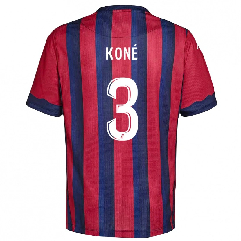 Danxen Dames Lény Koné #3 Bourgondisch Marine Thuisshirt Thuistenue 2025/26 T-Shirt België