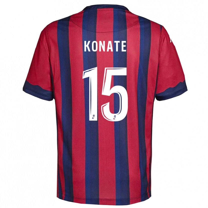 Danxen Dames Cheick Oumar Konaté #15 Bourgondisch Marine Thuisshirt Thuistenue 2025/26 T-Shirt België