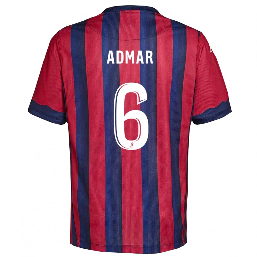 Danxen Dames Marouane Admar #6 Bourgondisch Marine Thuisshirt Thuistenue 2025/26 T-Shirt België