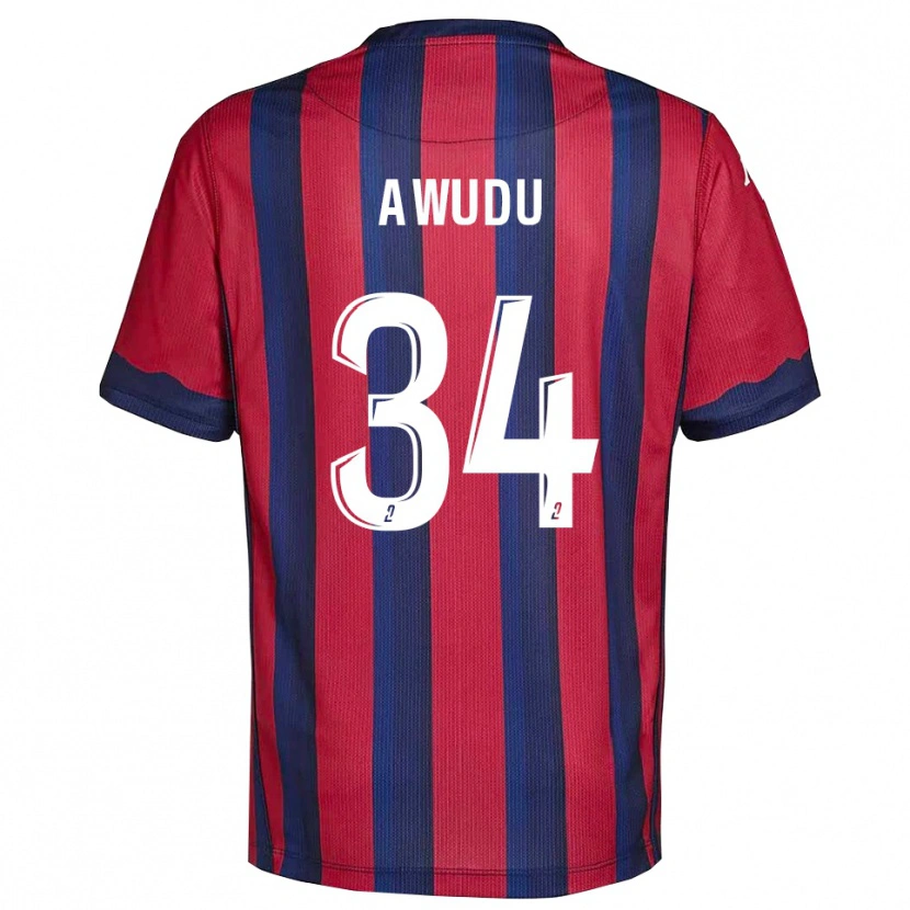 Danxen Dames Sumaila Awudu #34 Bourgondisch Marine Thuisshirt Thuistenue 2025/26 T-Shirt België