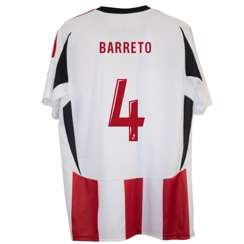 Danxen Dames Michaël Barreto #4 Rood Blauw Thuisshirt Thuistenue 2025/26 T-Shirt België
