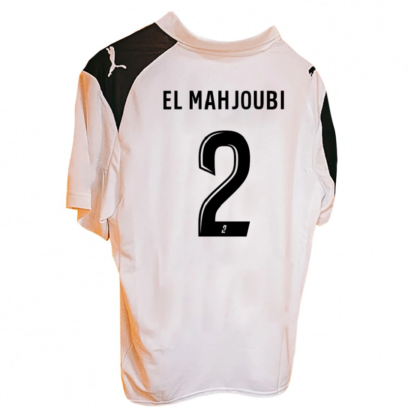 Danxen Dames Djibril El Mahjoubi #2 Zwart Wit Thuisshirt Thuistenue 2025/26 T-Shirt België