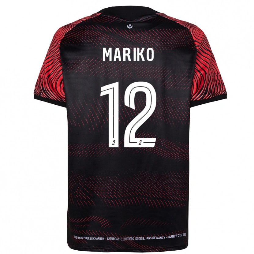Danxen Dames Lamine Mariko #12 Wit Rood Thuisshirt Thuistenue 2025/26 T-Shirt België