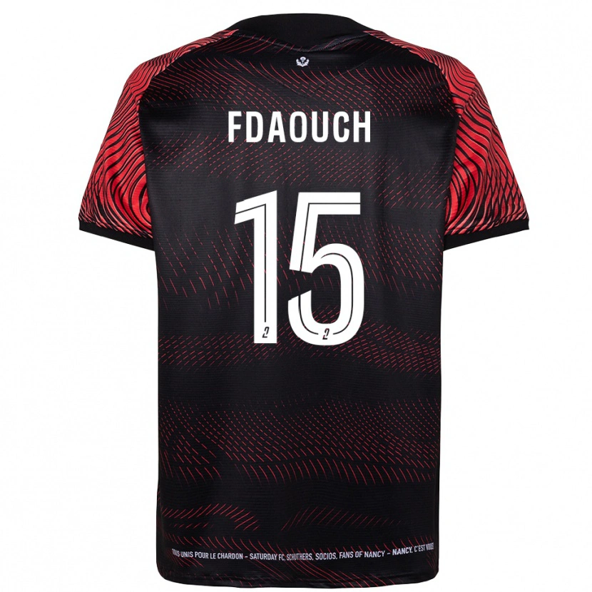Danxen Dames Zakaria Fdaouch #15 Wit Rood Thuisshirt Thuistenue 2025/26 T-Shirt België