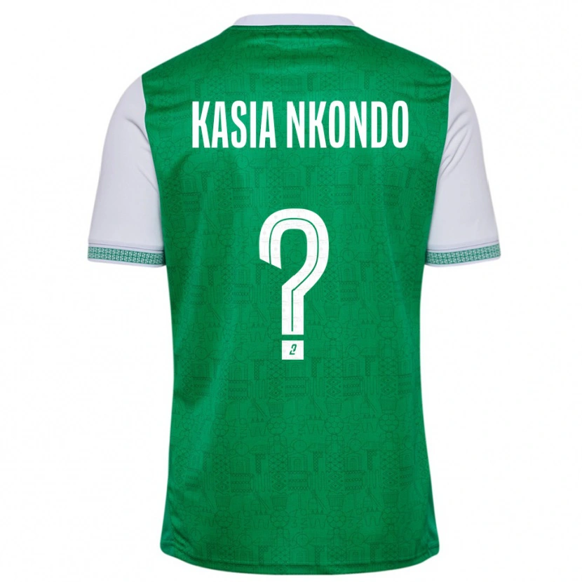 Danxen Dames Nathan Kasia Nkondo #0 Groen Wit Thuisshirt Thuistenue 2025/26 T-Shirt België