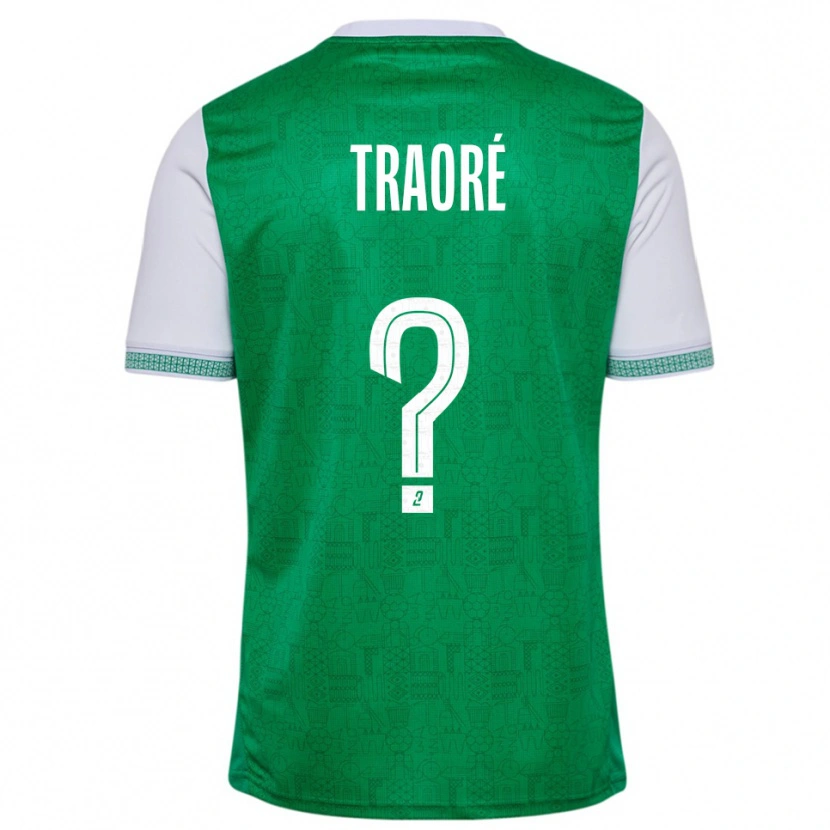 Danxen Dames Aboubakar Traoré #0 Groen Wit Thuisshirt Thuistenue 2025/26 T-Shirt België