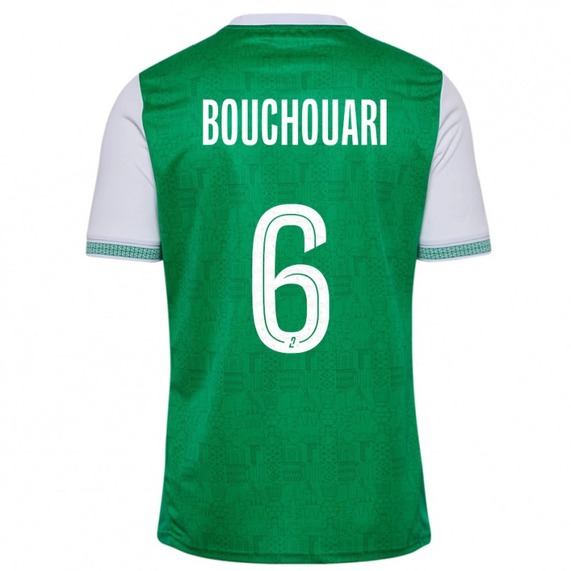 Danxen Dames Benjamin Bouchouari #6 Groen Wit Thuisshirt Thuistenue 2025/26 T-Shirt België