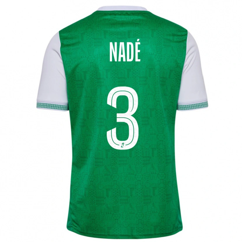 Danxen Dames Mickaël Nadé #3 Groen Wit Thuisshirt Thuistenue 2025/26 T-Shirt België