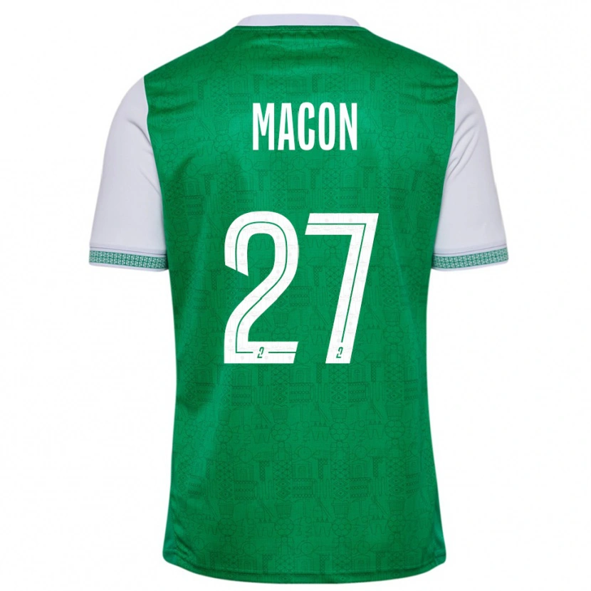 Danxen Dames Yvann Maçon #27 Groen Wit Thuisshirt Thuistenue 2025/26 T-Shirt België