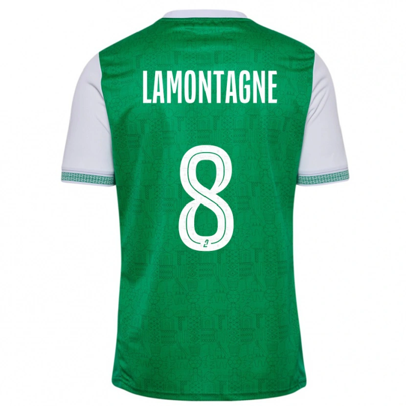 Danxen Dames Alexandria Lamontagne #8 Groen Wit Thuisshirt Thuistenue 2025/26 T-Shirt België