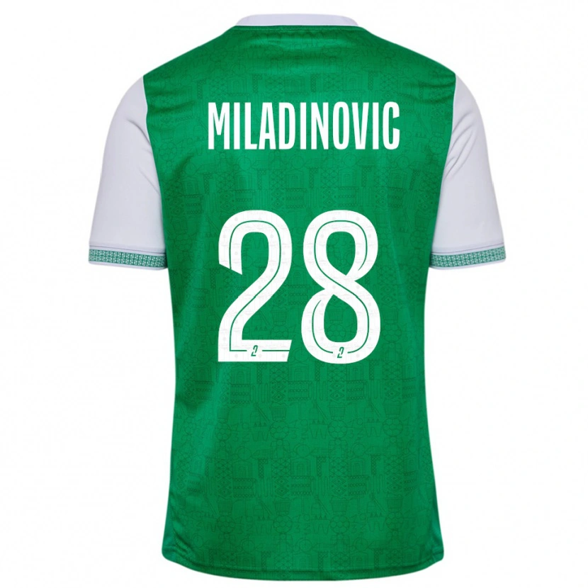 Danxen Dames Igor Miladinovic #28 Groen Wit Thuisshirt Thuistenue 2025/26 T-Shirt België