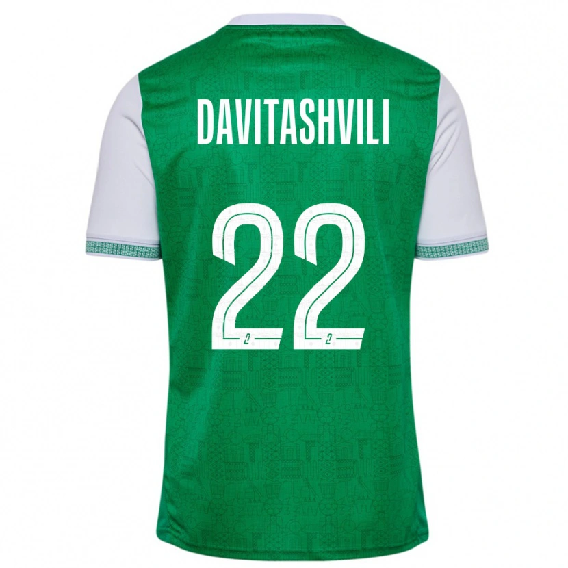 Danxen Dames Zuriko Davitashvili #22 Groen Wit Thuisshirt Thuistenue 2025/26 T-Shirt België