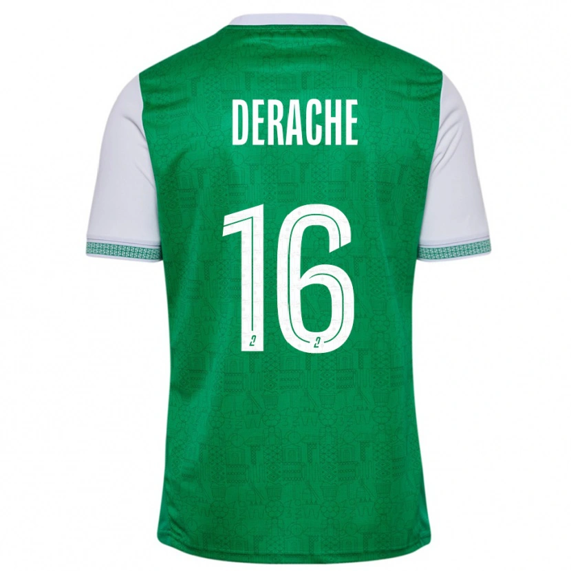 Danxen Dames Joseph Derache #16 Groen Wit Thuisshirt Thuistenue 2025/26 T-Shirt België