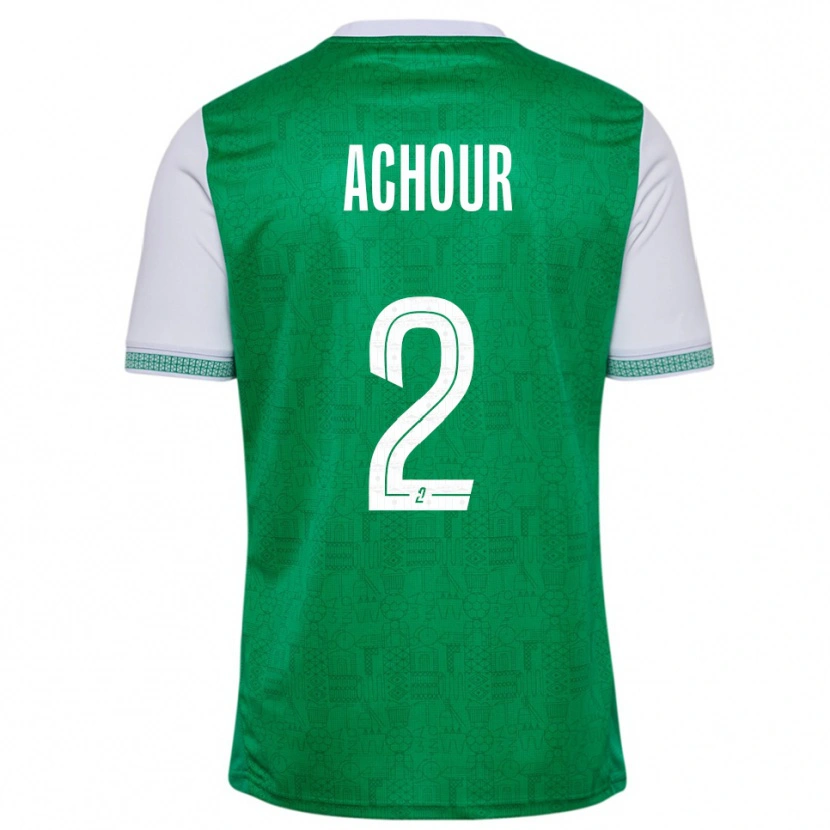 Danxen Dames Samy Achour #2 Groen Wit Thuisshirt Thuistenue 2025/26 T-Shirt België