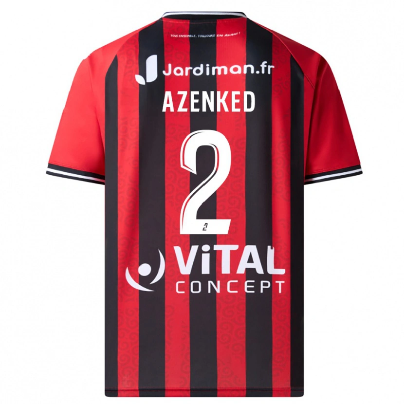 Danxen Dames Mustapha Azenked #2 Rood Zwart Thuisshirt Thuistenue 2025/26 T-Shirt België
