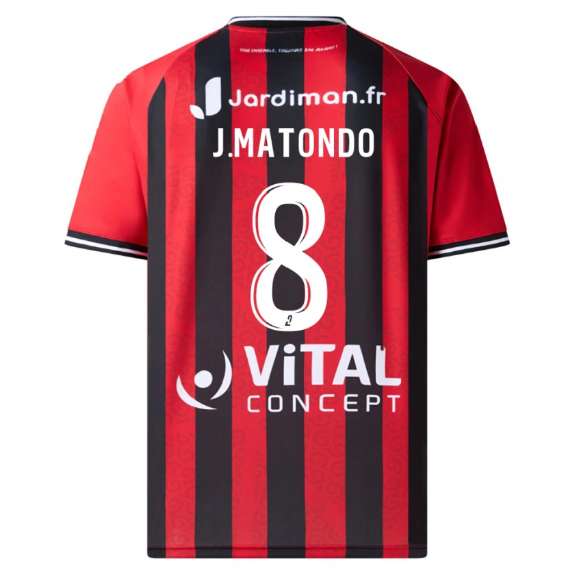 Danxen Dames Joël Matondo #8 Rood Zwart Thuisshirt Thuistenue 2025/26 T-Shirt België