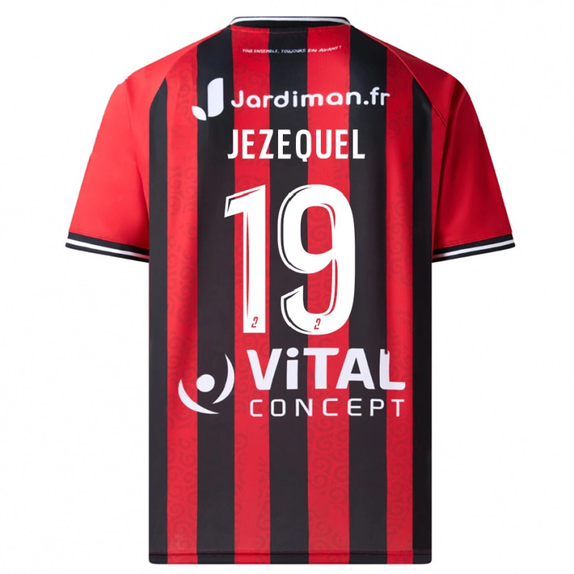 Danxen Dames Emmy Jezequel #19 Rood Zwart Thuisshirt Thuistenue 2025/26 T-Shirt België