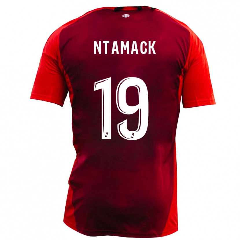 Danxen Dames Samuel Ntamack #19 Rood Bourgondië Thuisshirt Thuistenue 2025/26 T-Shirt België