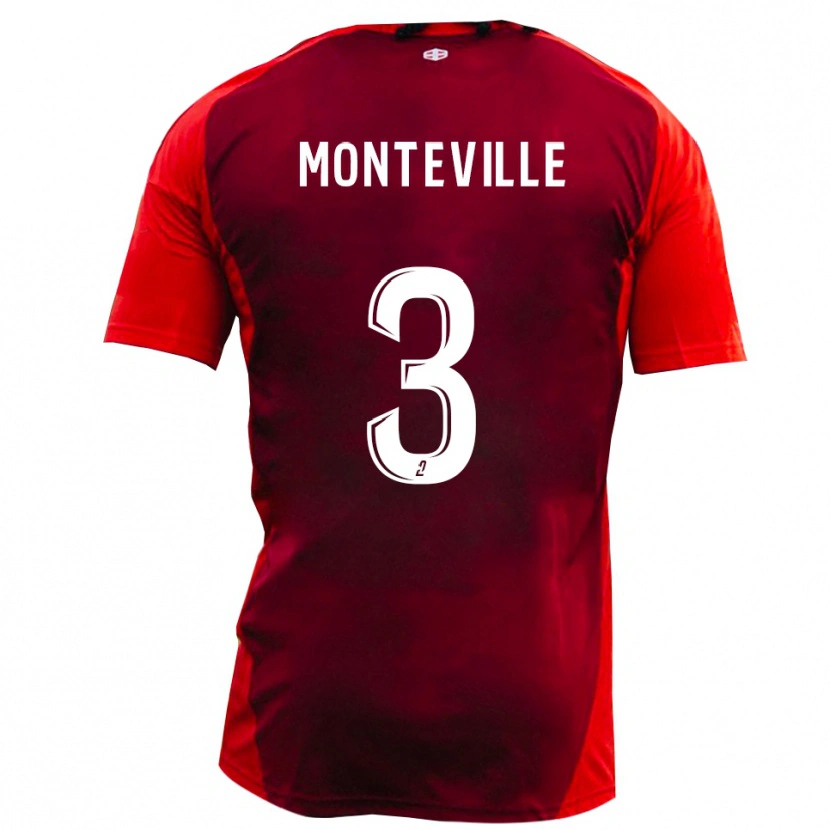Danxen Dames Idriss Monteville #3 Rood Bourgondië Thuisshirt Thuistenue 2025/26 T-Shirt België
