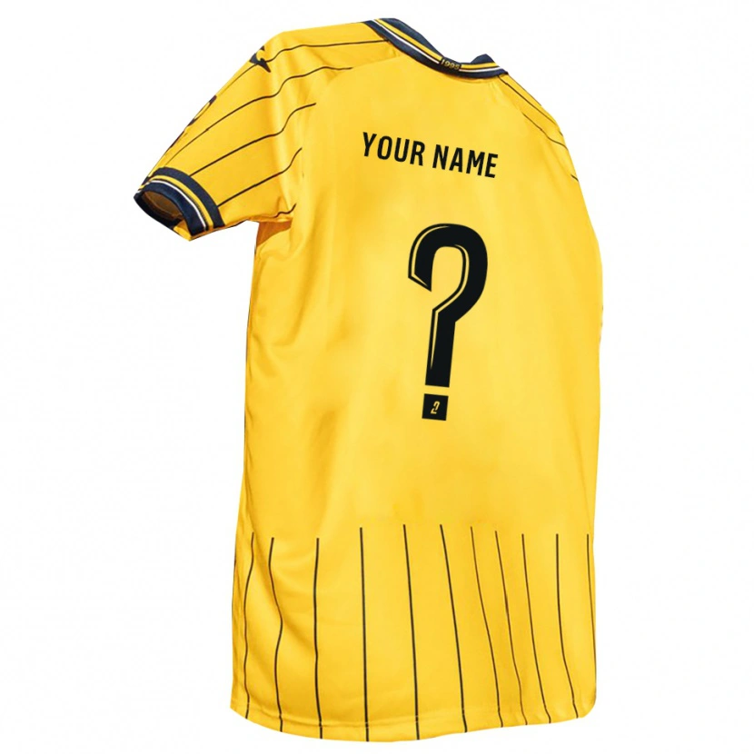 Danxen Dames Uw Naam #0 Geel Marine Thuisshirt Thuistenue 2025/26 T-Shirt België