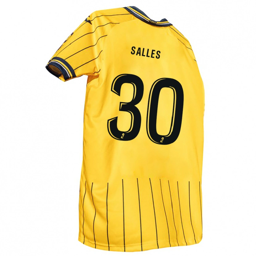 Danxen Dames Esteban Salles #30 Geel Marine Thuisshirt Thuistenue 2025/26 T-Shirt België