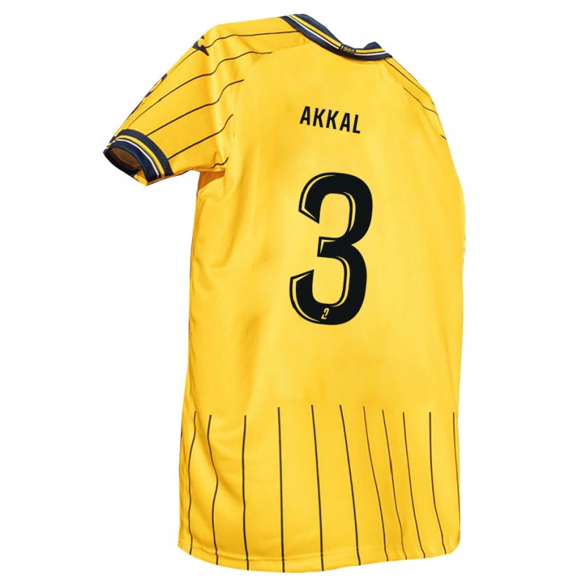 Danxen Dames Amine Akkal #3 Geel Marine Thuisshirt Thuistenue 2025/26 T-Shirt België